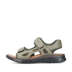 Rieker Herren Trekkingsandalen grüngrau