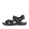 Rieker Herren Trekkingsandalen tiefschwarz