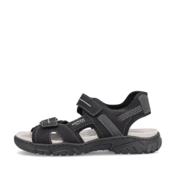 Rieker Herren Trekkingsandalen tiefschwarz