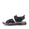 Rieker Herren Trekkingsandalen tiefschwarz