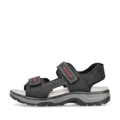 Rieker Herren Trekkingsandalen asphaltschwarz