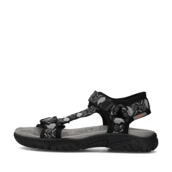 Rieker Herren Trekkingsandalen asphaltschwarz-grau