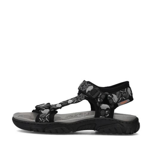 Rieker Herren Trekkingsandalen asphaltschwarz-grau