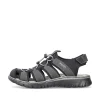 Rieker Herren Trekkingsandalen graphitschwarz