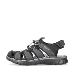 Rieker Herren Trekkingsandalen graphitschwarz