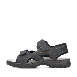 Rieker Herren Trekkingsandalen mitternachtsschwarz