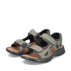 Rieker Herren Trekkingsandalen grüngrau