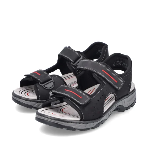 Rieker Herren Trekkingsandalen asphaltschwarz