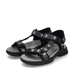 Rieker Herren Trekkingsandalen asphaltschwarz-grau