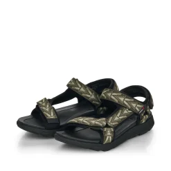 Rieker Herren Trekkingsandalen olive-green stone-grey
