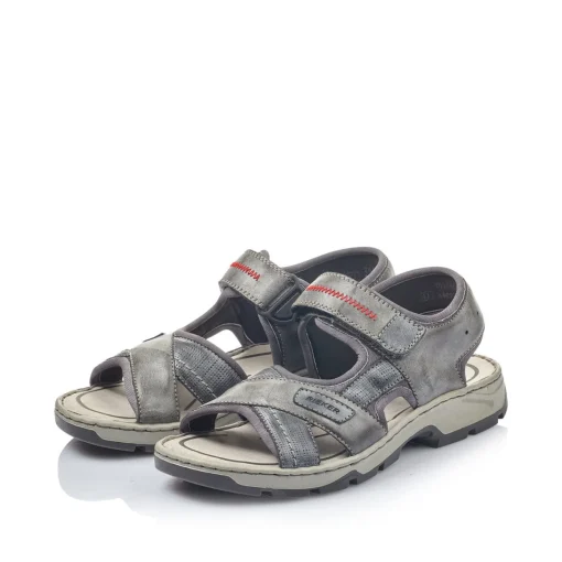 Rieker Herren Trekkingsandalen asphaltgrau