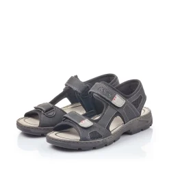 Rieker Herren Trekkingsandalen graphitschwarz