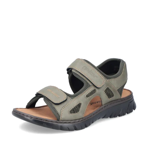 Rieker Herren Trekkingsandalen grüngrau
