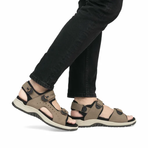 Rieker Herren Trekkingsandalen hellbraun