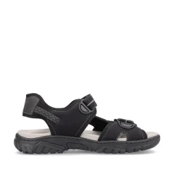 Rieker Herren Trekkingsandalen tiefschwarz