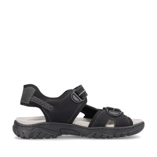 Rieker Herren Trekkingsandalen tiefschwarz