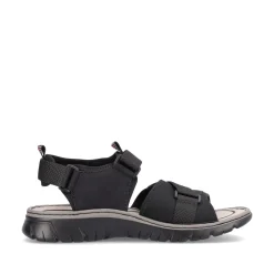 Rieker Herren Trekkingsandalen tiefschwarz