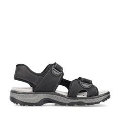 Rieker Herren Trekkingsandalen asphaltschwarz