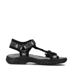 Rieker Herren Trekkingsandalen asphaltschwarz-grau