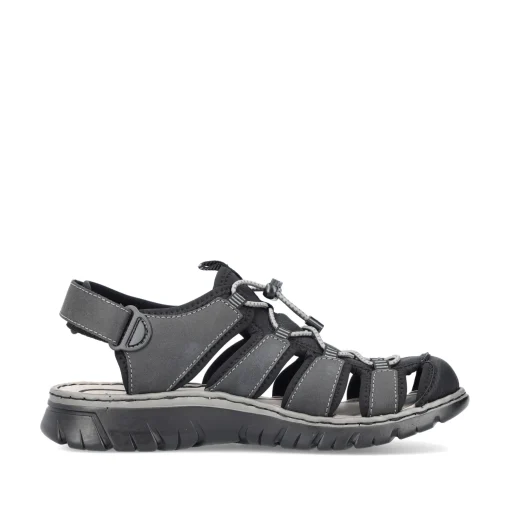 Rieker Herren Trekkingsandalen graphitschwarz