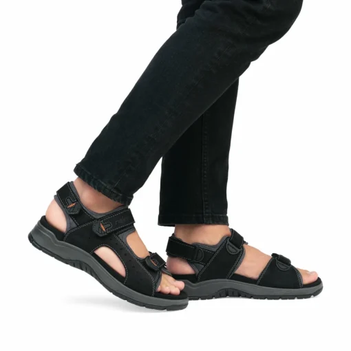 Rieker Herren Trekkingsandalen nachtschwarz