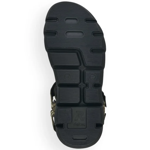 Rieker Herren Trekkingsandalen olive-green stone-grey