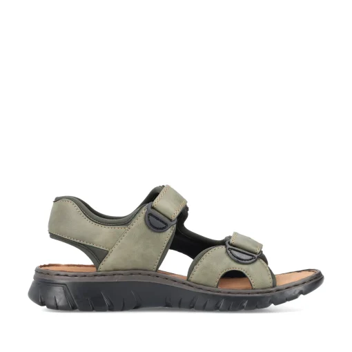Rieker Herren Trekkingsandalen grüngrau