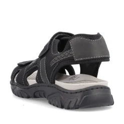 Rieker Herren Trekkingsandalen tiefschwarz