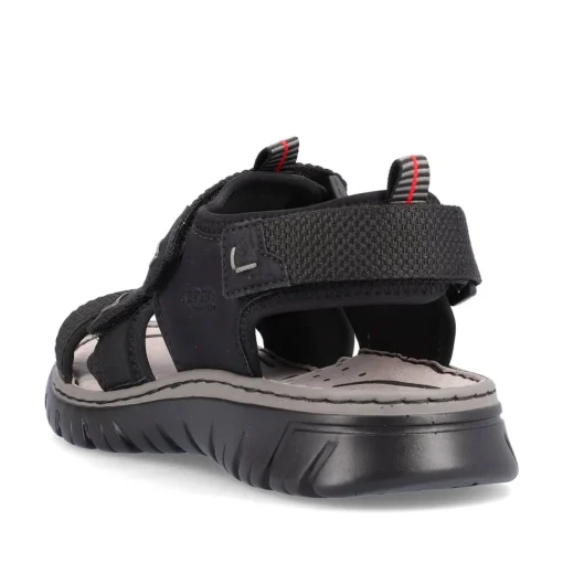 Rieker Herren Trekkingsandalen tiefschwarz