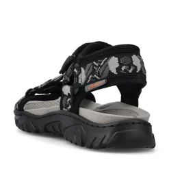 Rieker Herren Trekkingsandalen asphaltschwarz-grau
