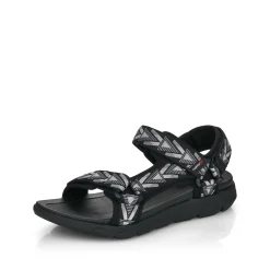 Rieker Herren Trekkingsandalen black-stone grey