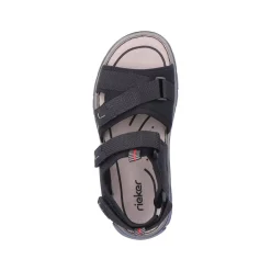 Rieker Herren Trekkingsandalen tiefschwarz