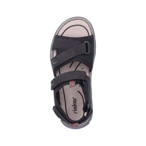 Rieker Herren Trekkingsandalen tiefschwarz