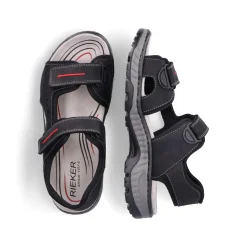 Rieker Herren Trekkingsandalen asphaltschwarz