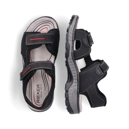 Rieker Herren Trekkingsandalen asphaltschwarz
