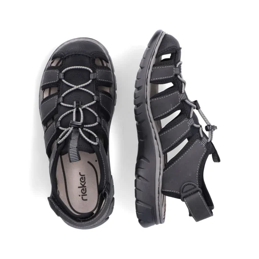 Rieker Herren Trekkingsandalen graphitschwarz