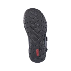 Rieker Herren Trekkingsandalen tiefschwarz