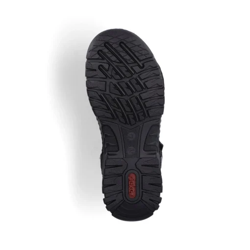 Rieker Herren Trekkingsandalen asphaltschwarz-grau