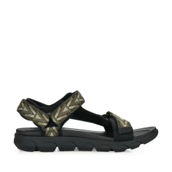 Rieker Herren Trekkingsandalen olive-green stone-grey