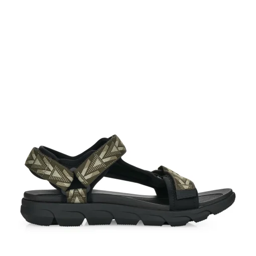 Rieker Herren Trekkingsandalen olive-green stone-grey