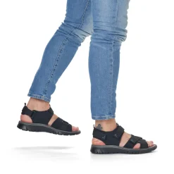 Rieker Herren Trekkingsandalen tiefschwarz