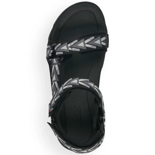 Rieker Herren Trekkingsandalen black-stone grey