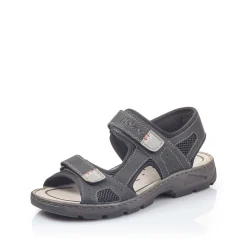 Rieker Herren Trekkingsandalen graphitschwarz