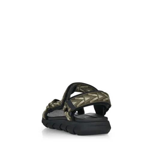 Rieker Herren Trekkingsandalen olive-green stone-grey