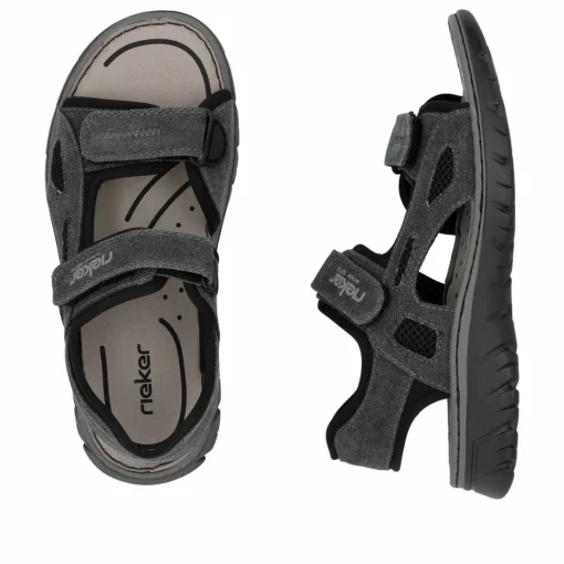Rieker Herren Trekkingsandalen steingrau