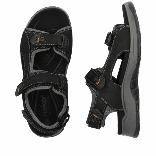 Rieker Herren Trekkingsandalen nachtschwarz