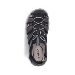 Rieker Herren Trekkingsandalen graphitschwarz