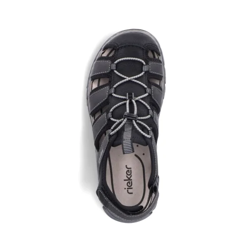 Rieker Herren Trekkingsandalen graphitschwarz