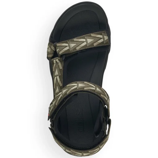 Rieker Herren Trekkingsandalen olive-green stone-grey