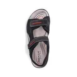 Rieker Herren Trekkingsandalen asphaltschwarz